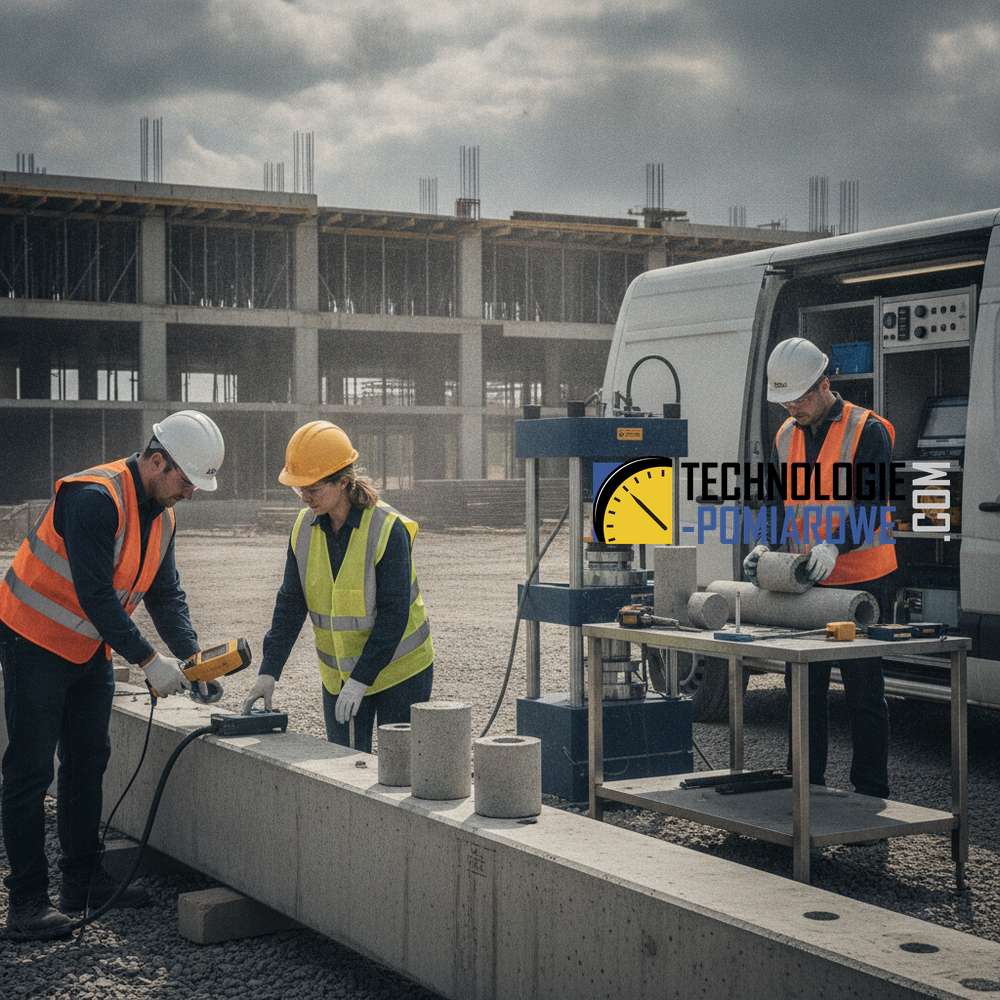 Badanie próbek rdzeniowych betonu