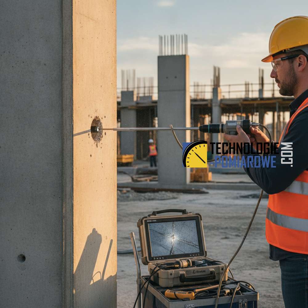 Endoskopia betonu - badanie wnętrza konstrukcji kamerą